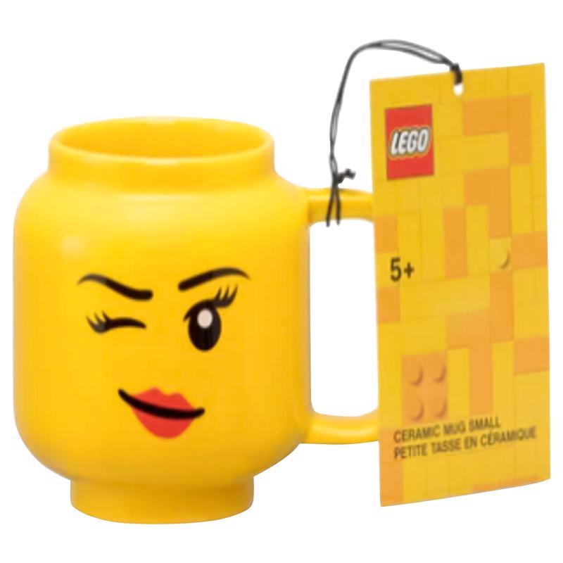 LEGO 7.6 oz Yellow BPA Free Winking Girl Mug (Pack of 8)