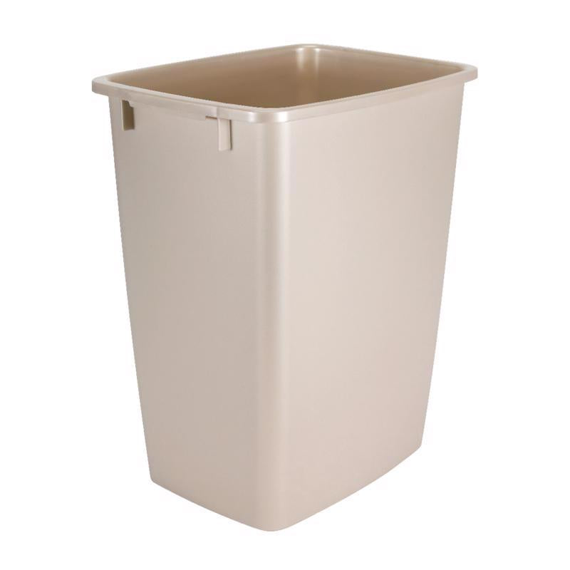 Rubbermaid 9 gal Bisque Plastic Open Top Trash Can (Pack of 6)