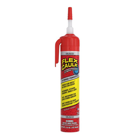 Flex Seal Family of Products Flex Caulk Clear Polymer Advanced Hybrid Polymer Caulk 6.6 oz (Pack of 4)
