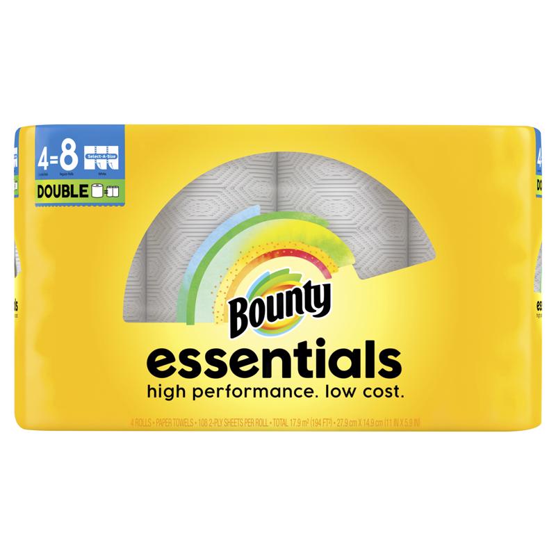 Bounty Essentials Paper Towels 108 sheet 2 ply 1 pk (Pack of 6)