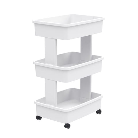 Starplast 27.2 in. H X 12.5 in. W X 17.4 in. D 3-Tier Storage Cart (Pack of 2)