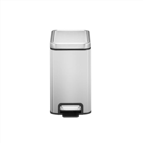 EKO Stella 2.6 gal Silver Stainless Steel Step Pedal Trash Can (Pack of 2)