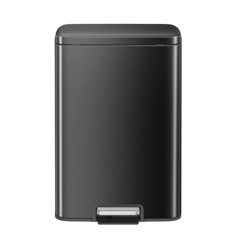 EKO Maxwell 13.2 gal Gray Stainless Steel Step Pedal Trash Can