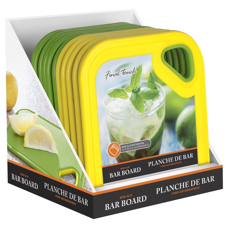 Final Touch 8 in. L X 6 in. W Plastic Cutting Board (Pack of 12)