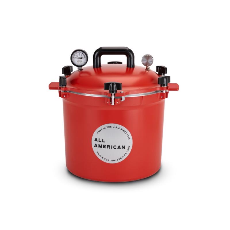 All American 1930 Cast Aluminum Pressure Canner 12 in. 21.5 qt Red