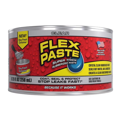 Flex Seal Family of Products Flex Paste Clear Rubberized Paste 8.75 fl. oz. (Pack of 4)