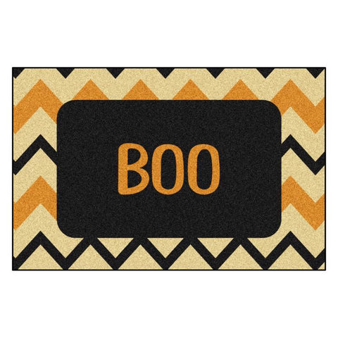 Southern Oaks 30 in. W X 20 in. L Multi-Color Chevron Boo Rubber Door Mat (Pack of 6)
