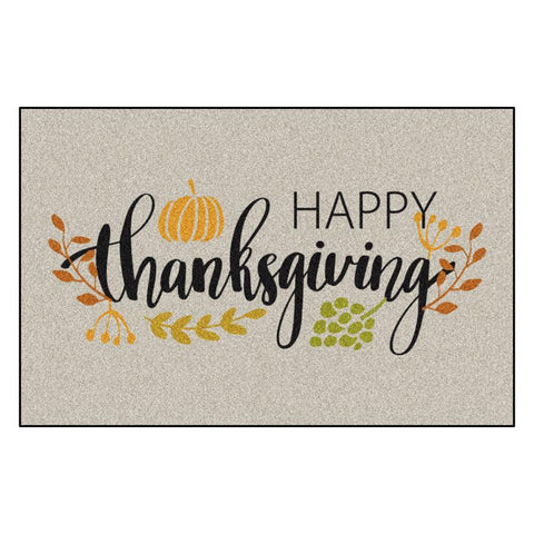 Southern Oaks 30 in. W X 20 in. L Multi-Color Happy Thanksgiving Nylon Door Mat (Pack of 6)