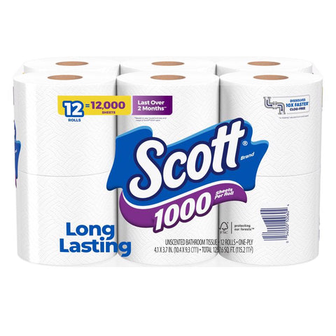 Scott Toilet Paper 12 Rolls 12000 sheet (Pack of 4)