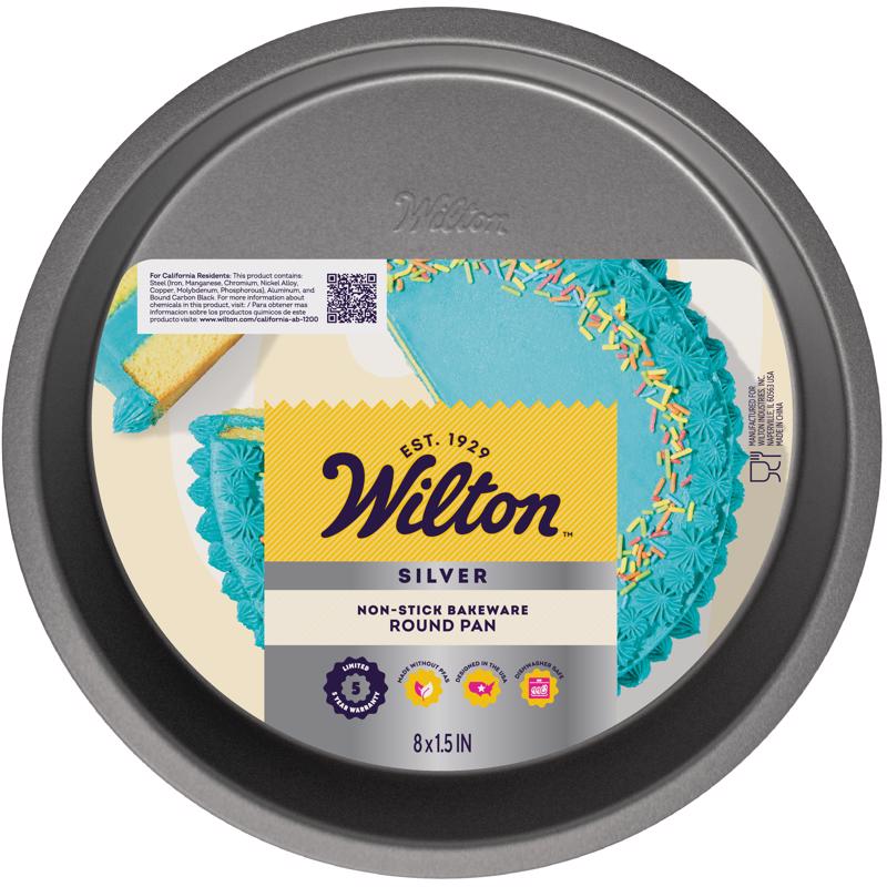 Wilton Silver 1.5 in. L 8 in. Round Cake Pan Gray 1 pc