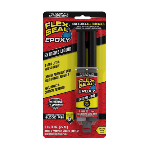 Flex Seal Family of Products Flex Seal Epoxy Extreme Liquid Extra Strength Epoxy Black Epoxy Syringe