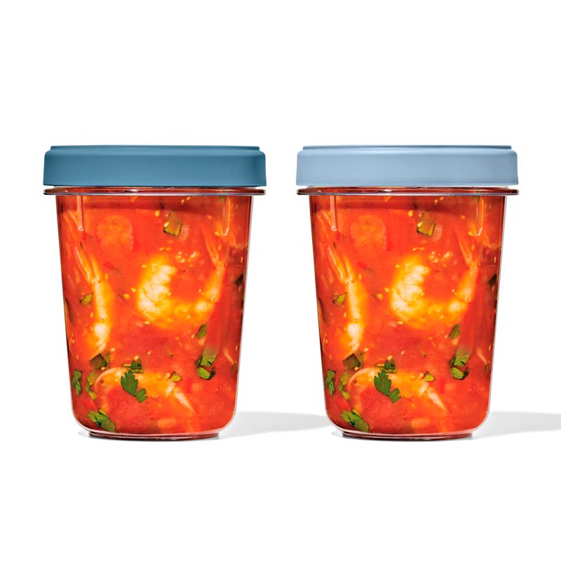 OXO Good Grips 32 oz Blue/Clear Food Storage Container Set 2 pk