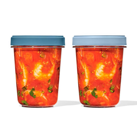 OXO Good Grips 32 oz Blue/Clear Food Storage Container Set 2 pk