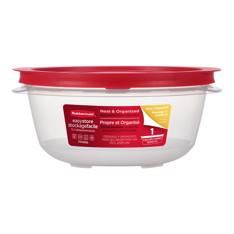 Rubbermaid Easy Store 5.94 cups Clear Food Container and Lid 1 pk (Pack of 2)