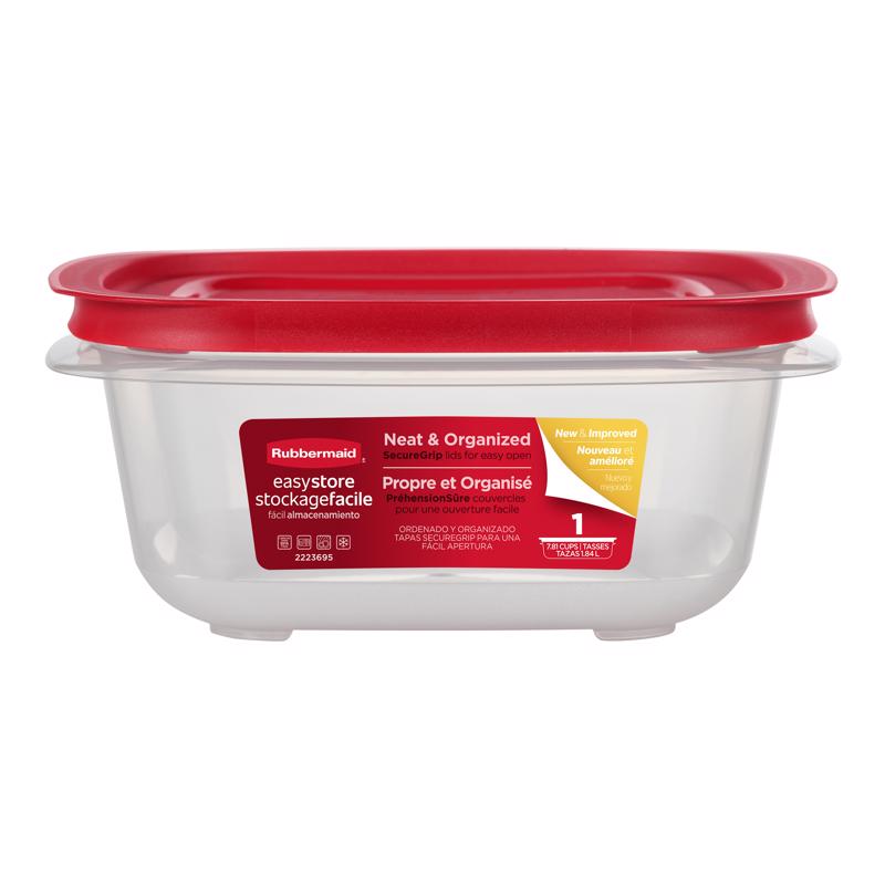 Rubbermaid Easy Store 7.81 cups Clear Food Container and Lid 1 pk (Pack of 2)