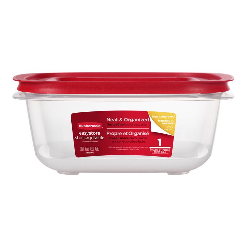 Rubbermaid Easy Store 14.6 cups Clear Food Container and Lid 1 pk (Pack of 2)