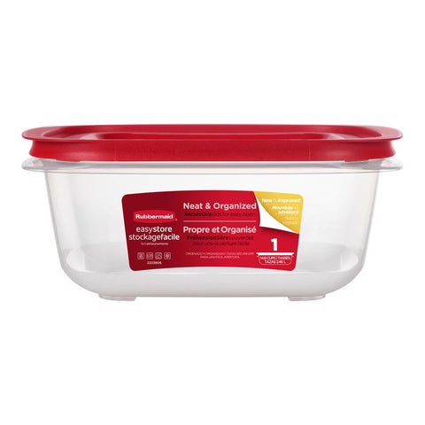 Contenedor transparente para alimentos y tapa Rubbermaid Easy Store de 14,6 tazas, 1 ud. (paquete de 2)