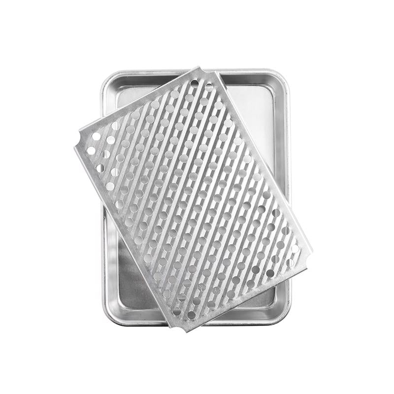 Nordic Ware Aluminum Baking Sheet with Cooling Rack 12.1 in. Silver
