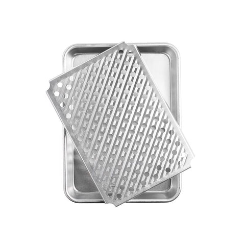 Nordic Ware Aluminum Baking Sheet with Cooling Rack 12.1 in. Silver