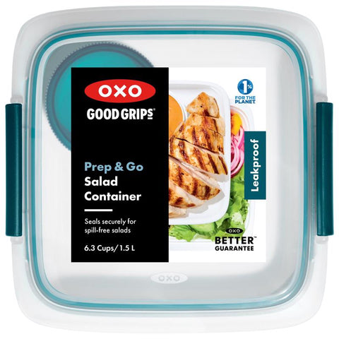 OXO Good Grips 6.3 cups White and Blue Split Food Container w/Lid 1 pk