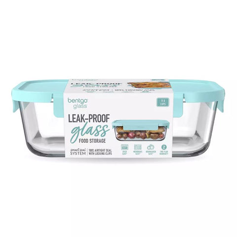 Bentgo 11.8 cups Aqua Food Storage Container 1 pk (Pack of 4)