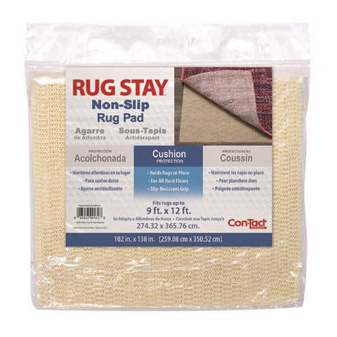 Con-Tact Light Cushion 9 ft. W X 12 ft. L Polyester Indoor Rug Pad