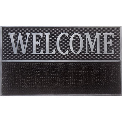 Direct Home Textiles Goup 18 each W X 30 each L Black/Gray Rubber Door Mat (Pack of 6)