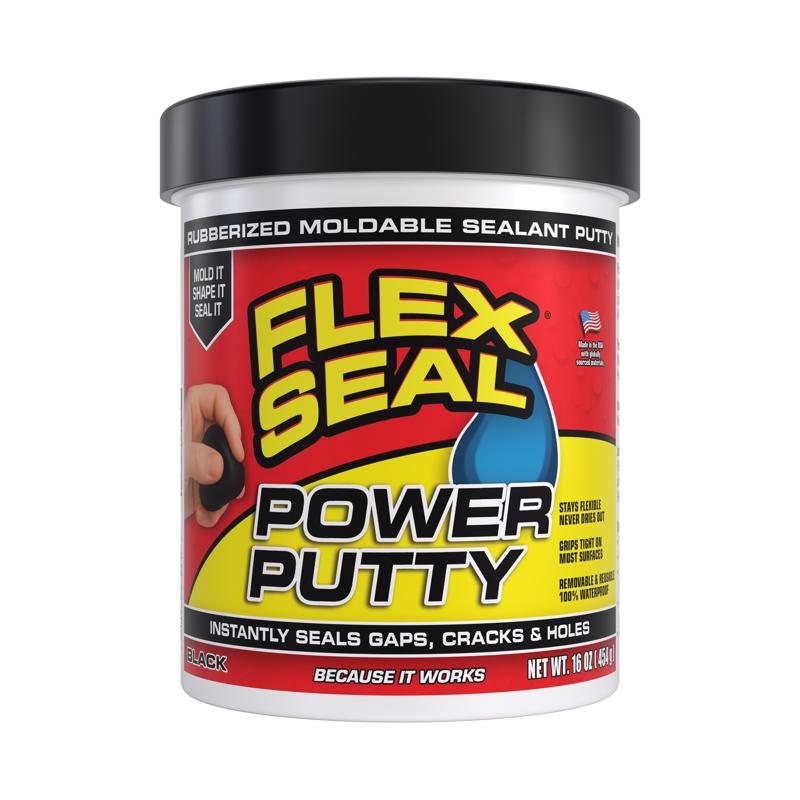 Flex Seal Family of Products Flex Seal Power Putty Black Rubber Sealant 1 lb