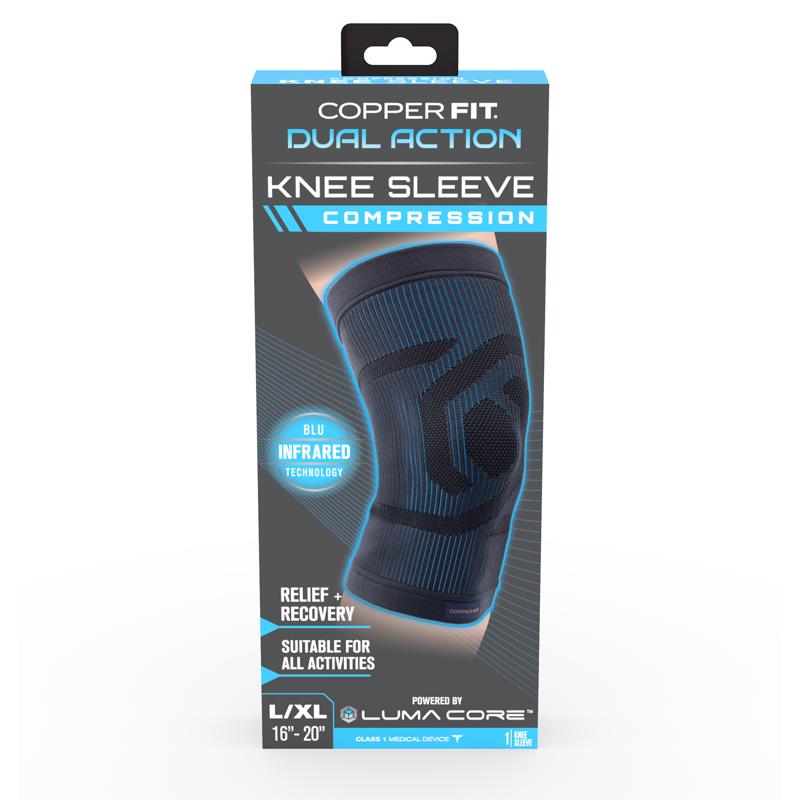 Copper Fit Dual Action Compression Knee Sleeve 1 pk