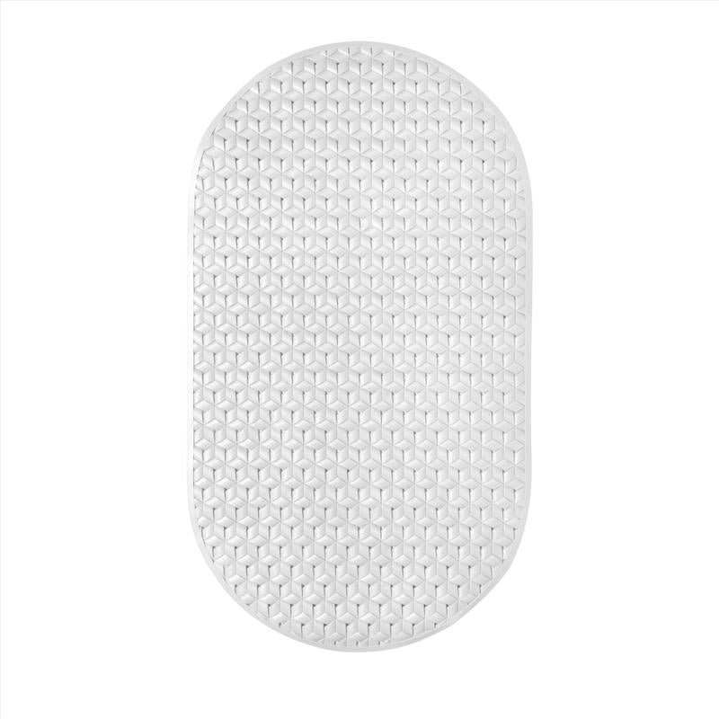 Zenna Home 27-1/2 in. L X 15-7/16 in. W White Thermo Plastic Elastomer Bath Mat