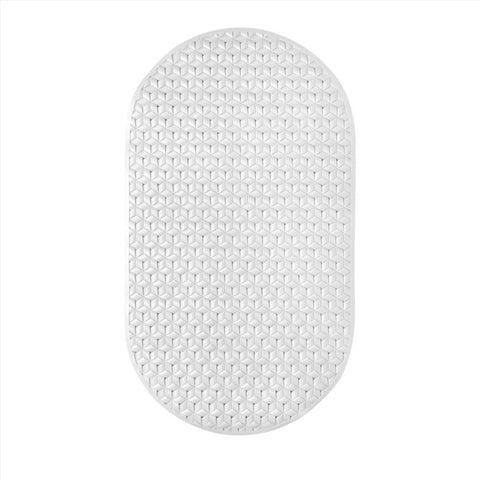 Zenna Home 27-1/2 in. L X 15-7/16 in. W White Thermo Plastic Elastomer Bath Mat