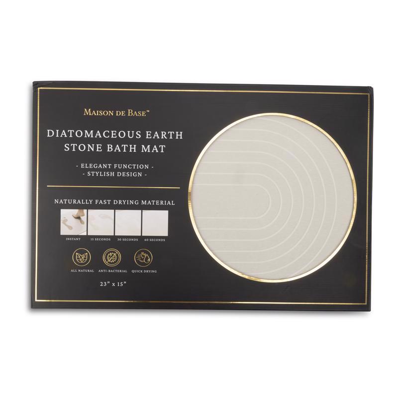 Core Home 24 in. L X 16 in. W White Rubber Bath/Shower Cushion Mat
