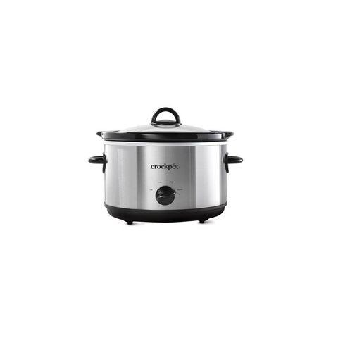 Crock-Pot 4.5 qt Black/Silver Stoneware Slow Cooker