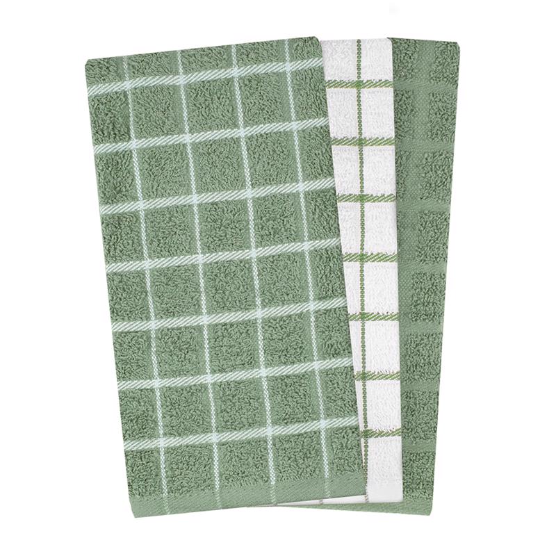 Ritz Juniper Cotton Kitchen Towel 3 pk (Pack of 3)