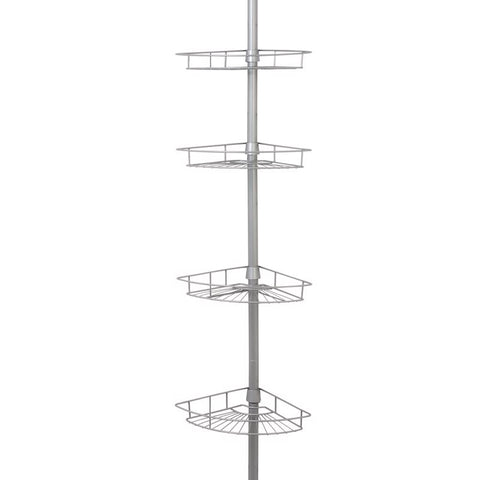 Zenna Home 97 in. H X 11.5 in. W X 8 in. L 4-Shelf Corner Shower Caddy