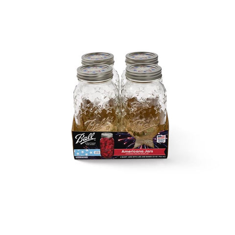 Ball Americana Regular Mouth Canning Jar 32 oz 4 pk (Pack of 2)