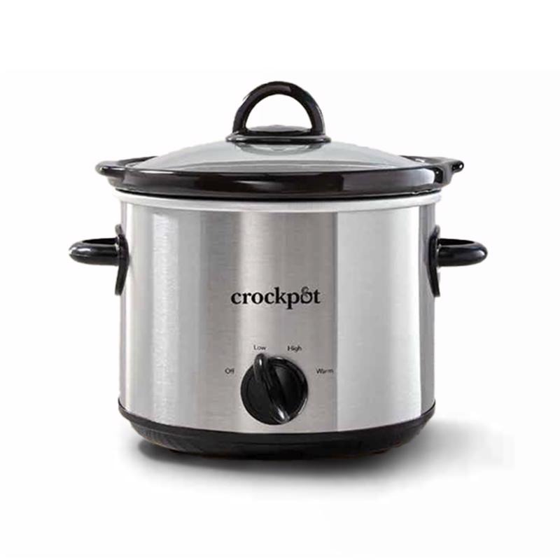 Crock-Pot 3 qt Black/Silver Stoneware Slow Cooker