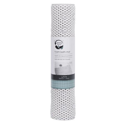 Zenna Home 36 in. L X 17 in. W White PVC Foam Bath Mat