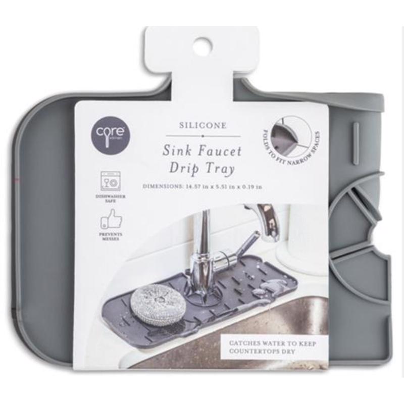 Core Home 14.57 in. L X 5.51 in. W X 0.19 in. H Silicone Sink Faucet Drip Tray