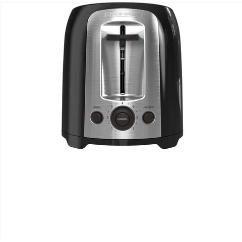 Black+Decker Stainless Steel Black/Silver 2 slot Toaster 12.32 in. H X 9.09 in. W X 8.58 in. D