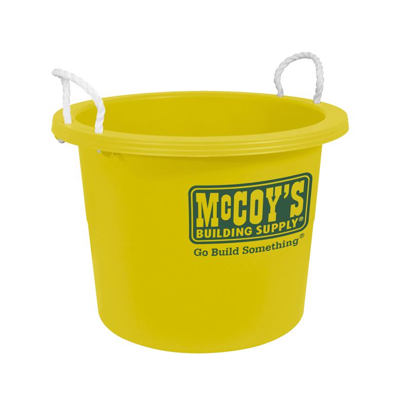 McCoy's 17.8 gal Yellow Utility Tote 16.75 in. H X 22.5 in. W X 22.5 in. D (Pack of 9)