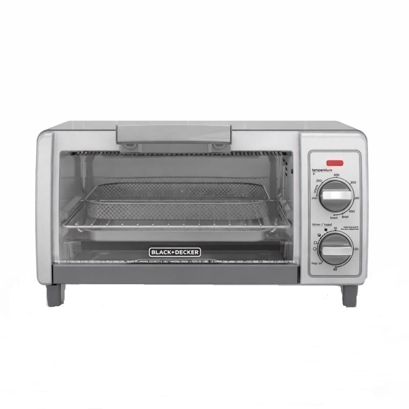 Black+Decker Stainless Steel Silver Toaster Oven 9.17 in. H X 11.97 in. W X 17.32 in. D