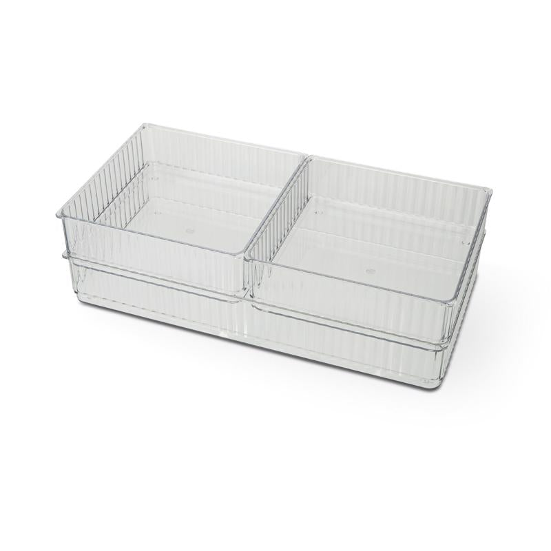 Core Home 2 in. H X 7 in. W X 13 in. D Ceramic/Stainless Steel Drawer Organizer Set