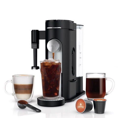 Cafetera Ninja negra de 24 oz para una taza