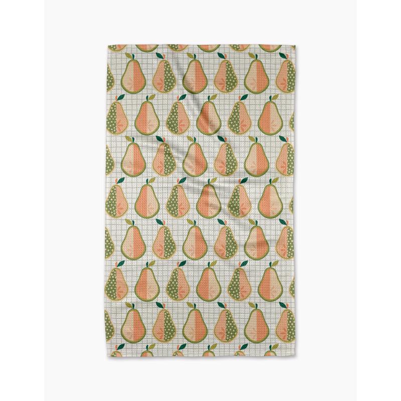 Geometry Multicolor Polyester Mod Pears Kitchen Towel 1 pk (Pack of 2)