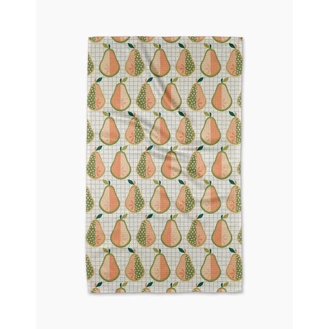 Geometry Multicolor Polyester Mod Pears Kitchen Towel 1 pk (Pack of 2)