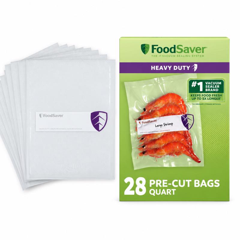 FoodSaver 1 qt Clear Vacuum Sealer Bag 28 pk