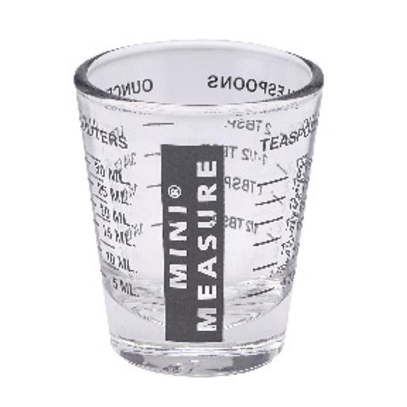 Harold Import Glass Black Measuring Glass (Pack of 12)