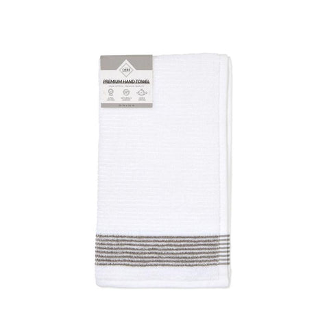 Core Home White Cotton Hand Towel 1 pc (Pack of 6)