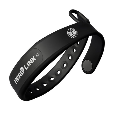 Hero Link Black Medical ID Bracelet 1 pk (Pack of 12)